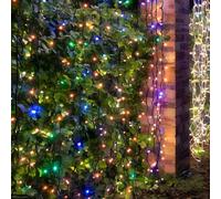 Christmas Tree World Crownvine 2 Pack 20 Led Multicolour Curtain Lights 2M - Black Rubber Cable (For Crownvine Lights)