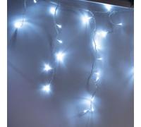 Christmas Tree World Ctw Clear Cable 960 Led Snowing Icicle Light Set - Bright White W/ 64 Gutter Hooks