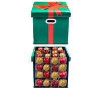 Christmas Tree World Multi-Purpose Decorations Storage Ottoman Box - With Partitions