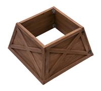 Christmas Tree World Natural Brown Wooden Christmas Tree Skirt (Fits 4Ft/120Cm-6Ft/180Cm Trees)