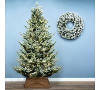 Christmas Tree World The 10Ft/300Cm Pre-Lit Frosted Ultra Mountain Pine