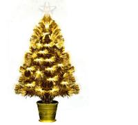 Christmas Tree World The 3Ft/90Cm Gold Flower Fibre Optic Tree