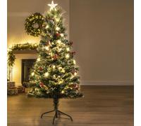 Christmas Tree World The 5Ft/150Cm Frosted Led Pine Fibre Optic Tree
