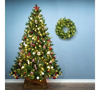 Christmas Tree World The 5Ft/150Cm Pre-Lit Arbor Vitae Fir Christmas Tree