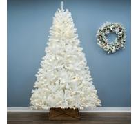 Christmas Tree World The 6Ft/180Cm Pre-Lit Bianca Pine Tree With Warm White Lights