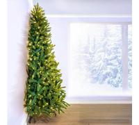 Christmas Tree World The 6Ft/180Cm Pre-Lit Ultra Devonshire Half Tree With Warm White Lights
