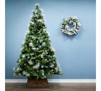 Christmas Tree World The 6Ft/180Cm Snowy Scots Pine Christmas Tree