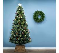 Christmas Tree World The 7Ft/210Cm Frosted Led Pine Fibre Optic Tree