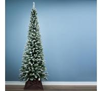 Christmas Tree World The 7Ft/210Cm Snowy Pencil Christmas Tree