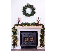 Christmas Tree World | The Pre-lit Connectable 270cm Majestic Dew Pine Garland