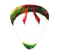 Christmas tree wreath Printed pick set - 12 pieces, thin, medium and thick guitar picks, suitable for guitar, bass, electric guitar and ukulele