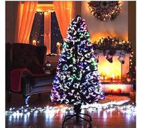 Fiber Optic Color Changing Christmas X-Max Tree Flashing Multi Colored Green Artificial Tree Free Standing with Bright Colours PVC made Decoration Tree Hinch Choice (90 cm / 3ft)