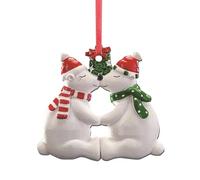 Christmas Treee Decoration, Tree Decorations, PVC Tree Ornament, Christmas Hangings Pendants, Home Decoration For Wall Doorway, Couple Snowman Penguin Polar Bear Ornaments For Party Decor, New Year