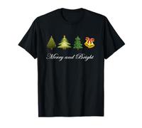 Christmas Trees and Bells - All is Merry and Bright T-Shirt