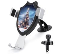 Christmas Trees Car Phone Mount Universal Auto Phone Holder Adjustable Cellphone Car Mount 360° Rotation, Dashboard & Windshield & Air Vent Strong Suction Cup Phone Stand Compatible with All Smartphon