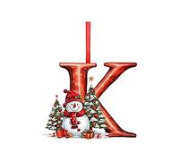 Christmas Trees Decorations Christmas Decorations Tree A To Z Letter Decorative Xmas Pendant Personalized Diy Baubles Snowman Letter Hanging Ornament