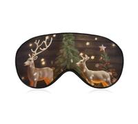 Christmas Trees Deer Eye Mask Sleep Mask Eye Masks for Sleep Sleep Masks for Women Men Sleeping Mask Travel Eye Mask Sleep Mask Blackout Funny Sleep Mask Cute Sleep Mask