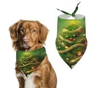 Christmas Trees Dog Bandanas Cute Soft Cotton Puppy Scarves Washable Daily Summer Durable Triangle Reversible Bibs Suitable for Small Medium Large Dogs and Cats
