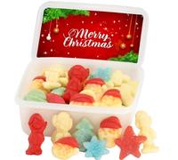 Christmas Trees, Elves, Santas & Snowflake Mallows - Random Mixed Sweets in Gift Tub, Soft & Fluffy Marshmallow Candy for Holiday Sharing & Gifting (1000g)