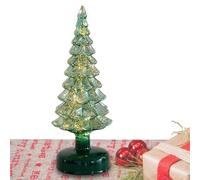 Christmas Trees Lights - Glass Various Sizes A 9x9x31.5cm B 9x9x27cm C 11x11x28cm D 10x10x18cm | Tree Night Lamp Decorative Christmas Tree | Battery Operated Holiday Light for Tables, Shelves, and Fes