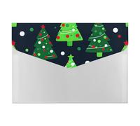 Christmas Trees Lights Stars Dots Portable File Organizer with Multiple Pockets, Accordion Expanding Folder for Desk Supplies