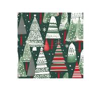 Christmas Trees Print Building Brick Block Puzzle Square Creative Building Blocks Jigsaw Home Desk Decor
