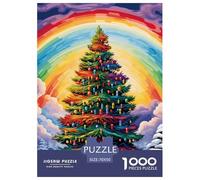 Christmas Trees Rainbow 1000 Pieces Animation Paper Jigsaw Puzzle What Happens Next Educational Games for Adults And Kids 70x50cm/1000pcs