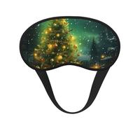 Christmas Trees Sleep Mask for Side Sleeper Soft Breathable Sleeping Eye Mask Blackout Silk Eye Sleep Shade Cover with Elastic Strap Night Blindfold for Women Men Travel Nap