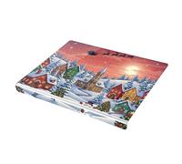 Christmas Trees Snowman Lip Edge Cutting Board, Cheese Cutting Board, 16.5"x13.4"