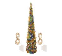 Christmas Trees with Lighting - Realistic Glitter Christmas Tree | Artificial Realistic 150cm for Halloween Decoration Porch Bedroom Indoor Outdoor Table and Table