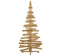 Christmas Trees With Stand Natural 180 Cm Solid Pine Wood, Modern Living Room, Artificial Christmas Tree, Festive Decoration, Seasonal Decoration, Adjustable Branches, Minimalist Pine(Brown,60cm)