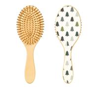 Christmas Trees Wooden Hair Brush Paddle Hairbrush Wood Hairbrush Brush for Natural Hair