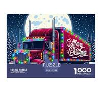 Christmas Truck Light Thick Sturdy Cardboard Excellent Brain Game, Suitable for Improving Mental Flexibility And Focus 52x38cm/1000pcs