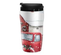 Christmas Truck Snowman Reusable Coffee Cup with Lid 250ml