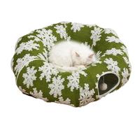 Christmas Tunnel Cat Bed Kitten Donut Bed