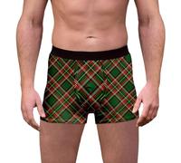 Christmas Underwear Men, Print Mid Rise Briefs Soft Comfortable wear Breathable Stretch Fit Holiday Design All Day Support wear (Dark Green M)