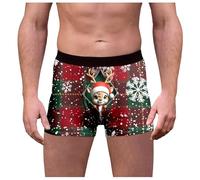 Christmas Underwear Mens Boxer Brief with Pouch for Men Boxer Briefs Jock Strap Xmas Athletic Supporters Male Underwear Boxer Briefs Plaid Christmas Decor Bulge Enhancer Workout Red