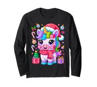 Christmas Unicorn Master Builder Building Bricks Blocks Toy Long Sleeve T-Shirt