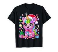 Christmas Unicorn Master Builder Building Bricks Blocks Toy T-Shirt