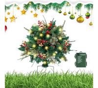 Christmas Urn Trim | Artificial Holiday Decorations with LED - Decoration For - For Eee Door No Stairs Driveway Garden