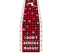 Christmas Vacation Decor, 13x72" Funny Holiday Table Runner, Christmas Vacation Merch Gifts, Xmas Home Kitchen Table Decor Party Supplies - Why is The Carpet All Wet Todd? I Don't Know Margo