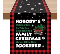 Christmas Vacation Decor, Funny Christmas Table Runner, Griswold Family Christmas Vacation Merch Gifts, Winter Holiday Party Decor Supplies, Xmas Home Kitchen Table Decorations, 13x72 Inch