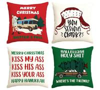 Christmas Vacation Decorations Funny Christmas Pillow Covers Griswold Family Cousin Eddie Throw Pillow Cases New Year Winter Xmas Decor Christmas Decorations for Home Party