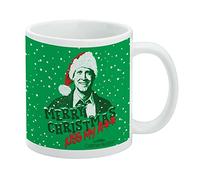Christmas Vacation Merry Christmas Kiss My A** Ceramic Coffee Mug, Novelty Gift Mugs for Coffee, Tea and Hot Drinks, 11oz, White