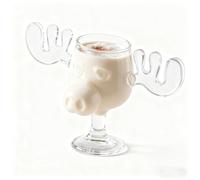 Christmas Vacation National Lampoon Christmas Decor Moose Glasses, Elk Glasses Christmas Mug, National Christmas Holiday, Decorations, Clear, Holiday for Coffee, Tea (1)