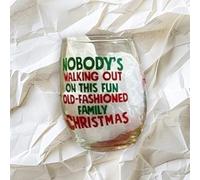 Christmas Vacation Themed Stemless Wine Glasses, Funny Christmas Vacation Mugs, Decorative Drinking Glasses for Holiday Wedding Party