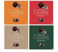 Christmas Vegan Coffee, Strawberry, Peppermint & Orange Creams Chocolate Variety Box Selection 90g - - Festive Gift Box Perfect for Sharing or Gifting - Whks (4 x Boxes, Random Mixed Creams Box)