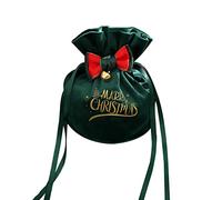 Christmas Velvet Bags with Drawstrings Soft Jewelry Pouch Candy Gift Bag with Bow & for Party Wedding Wrapping Bags