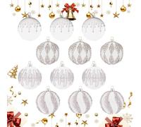 Christmas Velvet Balls, 12-Piece Christmas Decorations Flocking Balls, Party Decorations for Window Indoor Patio Living Room Mantel Yard Bedroom Garden Festival Kitchen