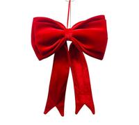 Christmas Velvet Bow, 48 x 63 cm, Extra Large Red Christmas Bows Door Bows Wreath Bow Festival Wrapping for Christmas Tree Topping Wreath (Red, Extra Large)